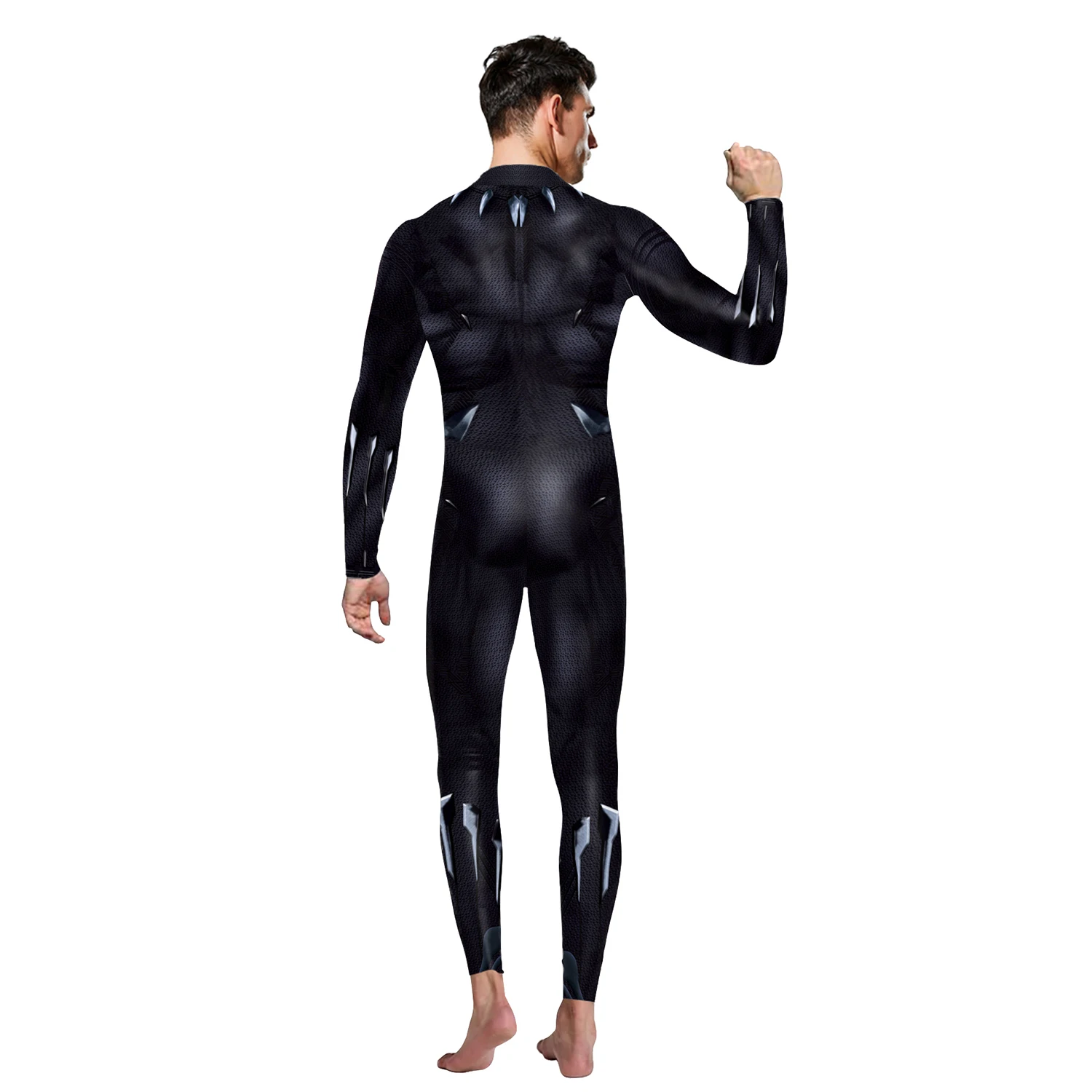 Zawaland Halloween Party Costume stampa digitale tuta Stretch Zentai Catsuit Costume Cosplay Muscle body tute