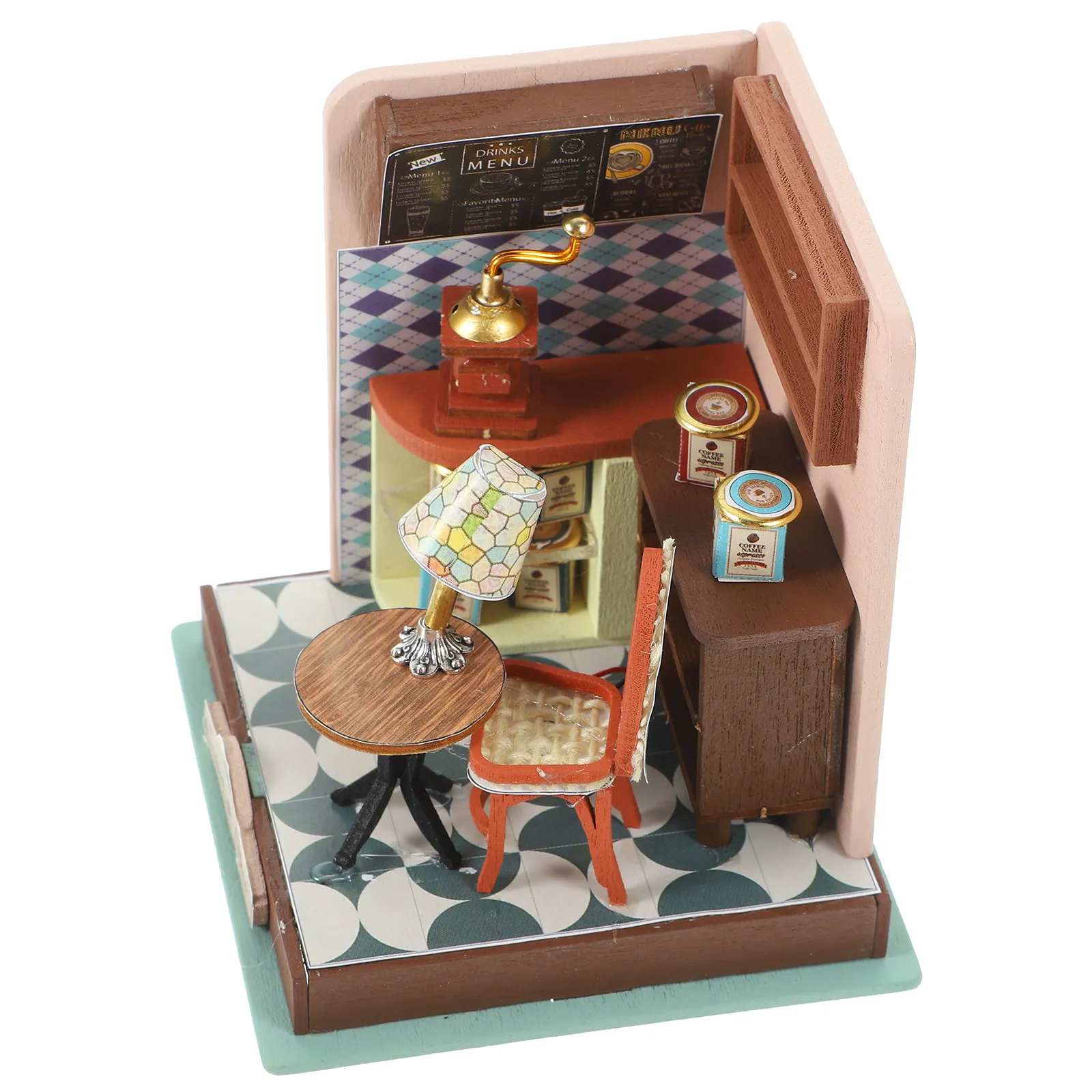 

1Set Wood Assembly Cabin DIY Miniature Dollhouse Compact Design Artware Gift for Friends Enhances Decor