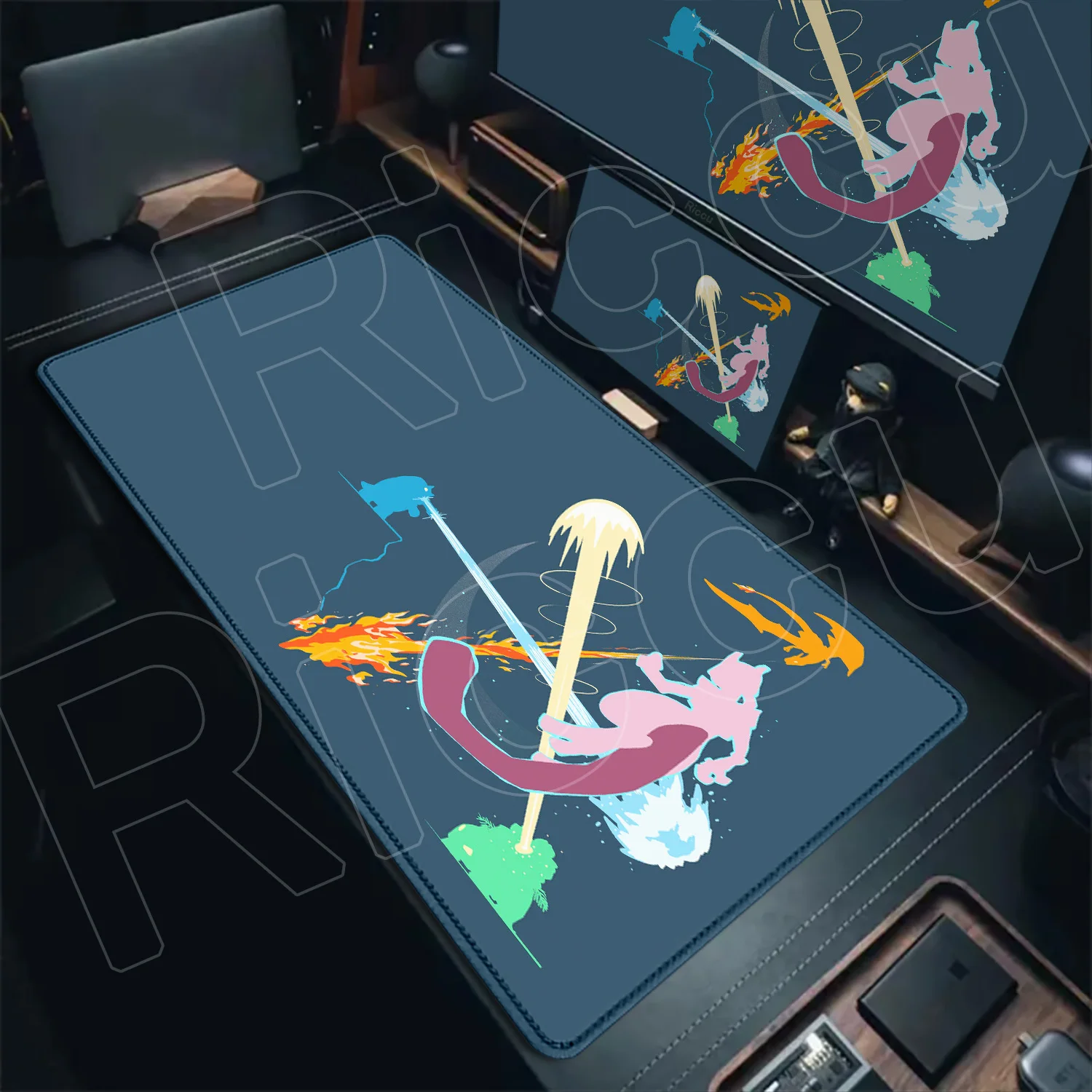 

XXL HD Print Pokemon Anime Large Mewtwo Mouse Pad Mousepad Computer Keyboard Protect Pads Gaming PC Accessories Desk Mat carpet