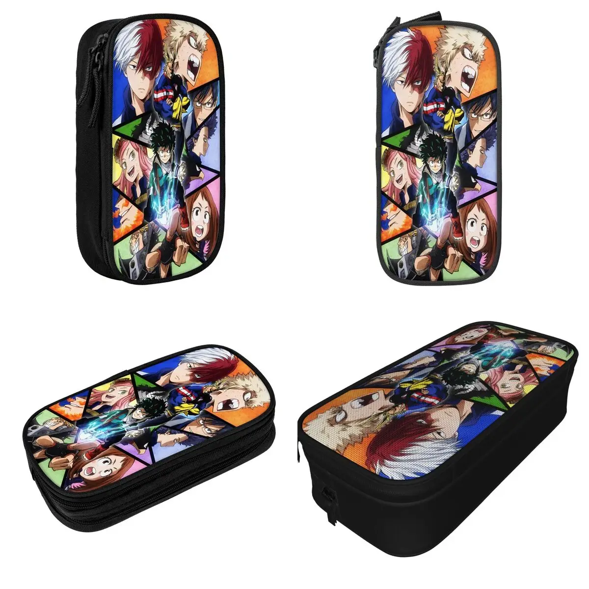 Imagem -02 - Hero Academia Japonês Anime Lápis Cases Lápis Cases Pen Holder Crianças Grande Capacidade Bolsas Material Escolar Papelaria Presentes my