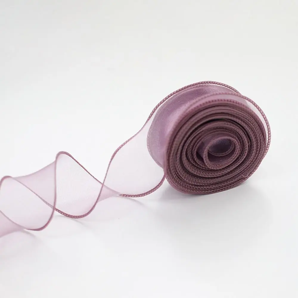 40mm 10 yards Roll of Satin Ribbon Flower Bouquet Wrapping Lace Tulle Ribbon Flower Pattern Decorating Weddings Korean Ribbons