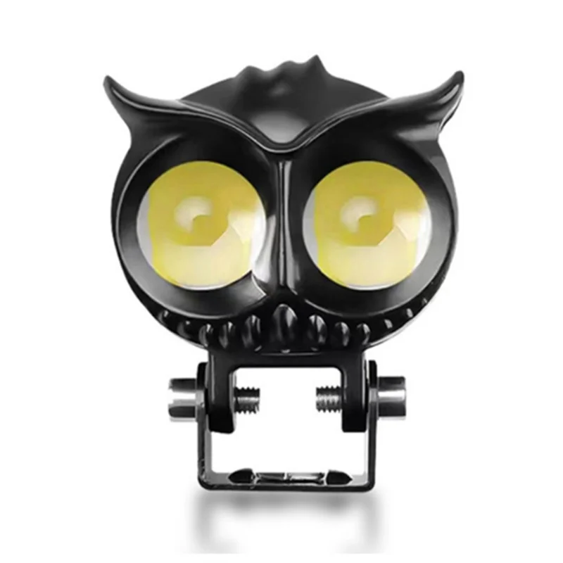 Motorbike LED Owl Spotlight Long and Near Light Front Illumination Fog Light Two-Colour Flashing Light Universal