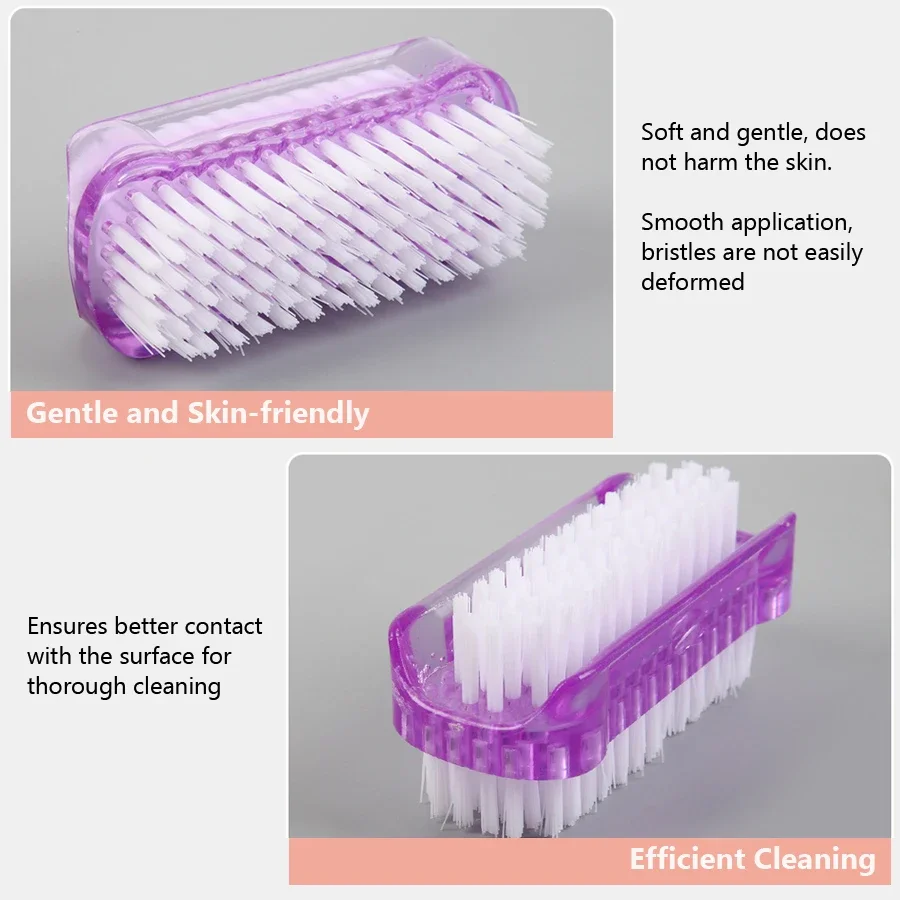 1/3/5Pcs Double-Sided Nail Cleaning Brush, Manicure and Pedicure Tool, Ideal for Fingernails and Toenails