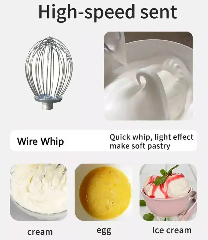 High Speed Industrial Food Processing Machinery Ice Cream Salad Dough Kitchen Stand Mixer view 5