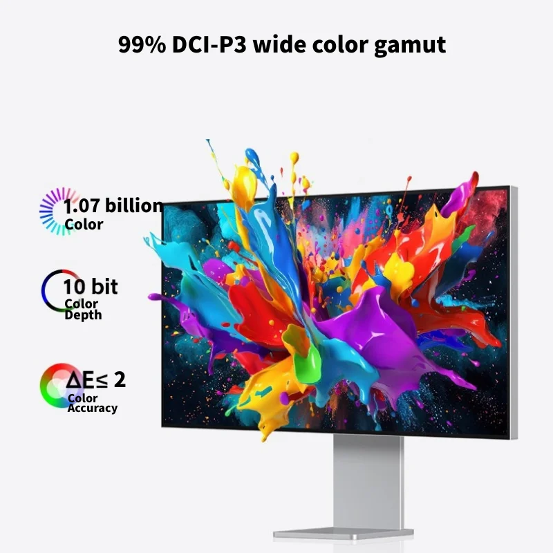 شاشة TCOIOR 27 بوصة 5K Nano IPS 60 هرتز HDR600 ΔE≥2 99% DCI-P3 100% sRGB منخفضة الضوء الأزرق للعناية بالعين للتصميم