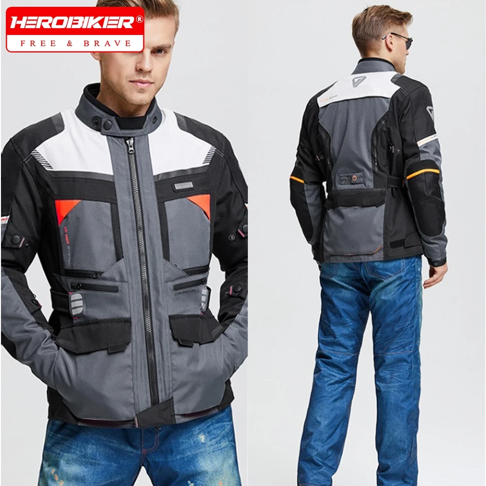 

All-Season Motorcycle Jacket Pants Set Rally suit motorcycle riding jacket CE Armored Waterproof All-Weather Warm 3 Layer