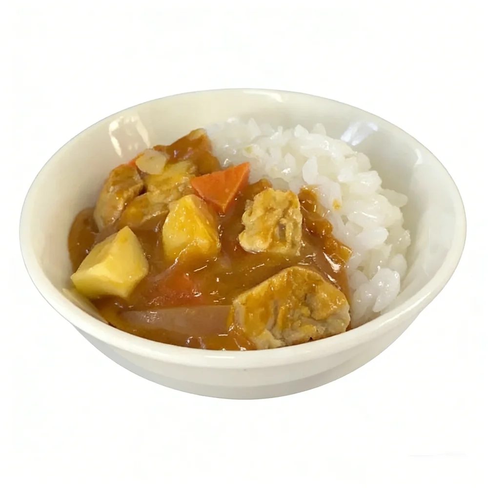 8,5 cm weiße Schüssel Reis Curry kleine Schüssel Kartoffel Huhn Thai duftendes Reismodell Simulation Lebensmittel Display Geschenk Dekoration Party