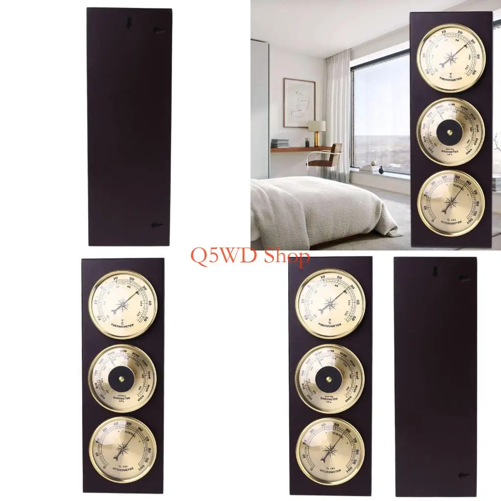 

Q5WD Set High Barometer Thermometer Hygrometer Suitable for Hotels Warehouses Offices Factories