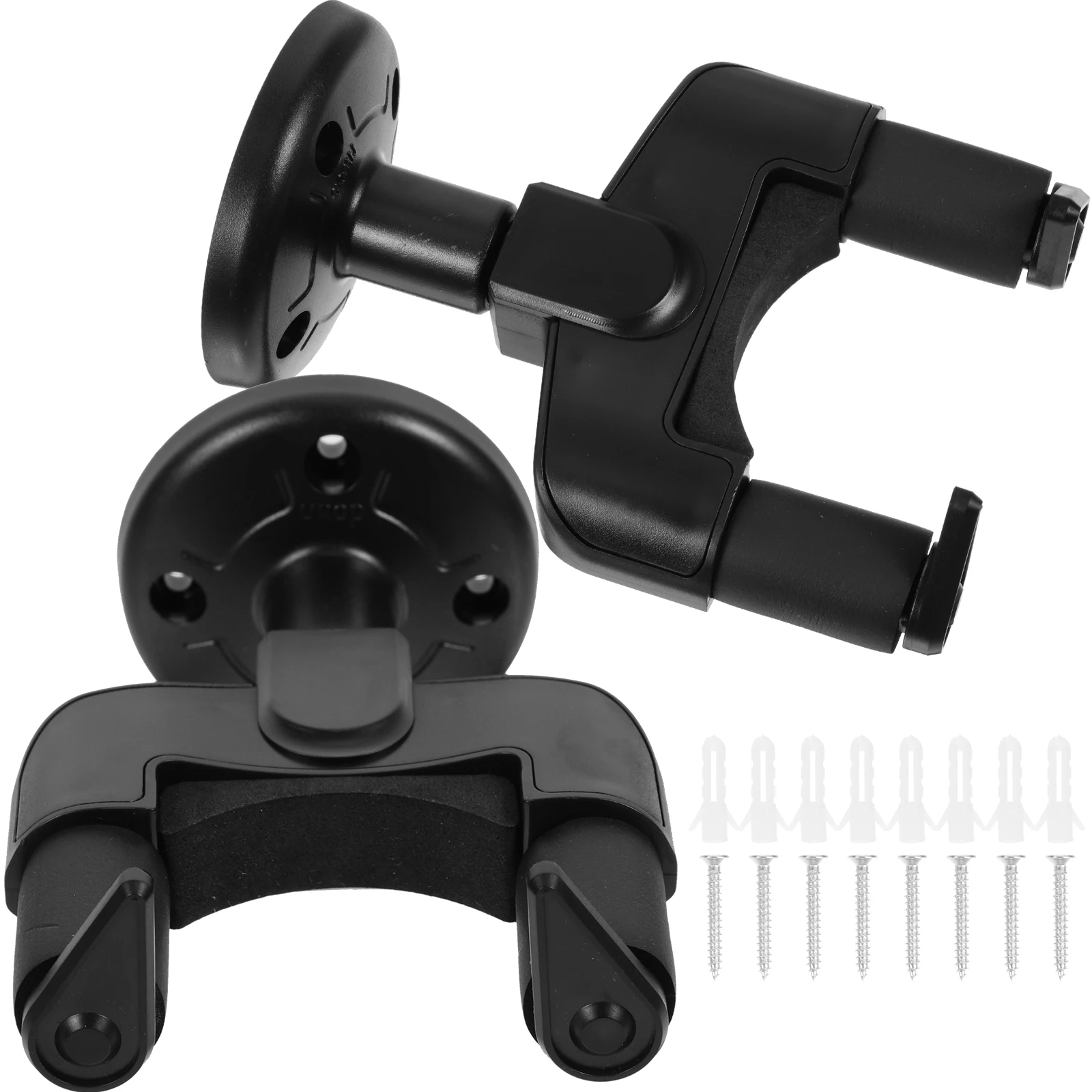 

2 Sets Musical Instrument Hanger Black Wall Rack for Violin Ukulele Erhu Guitar Mount Holder EVA Foam Secure Anti Drop Design