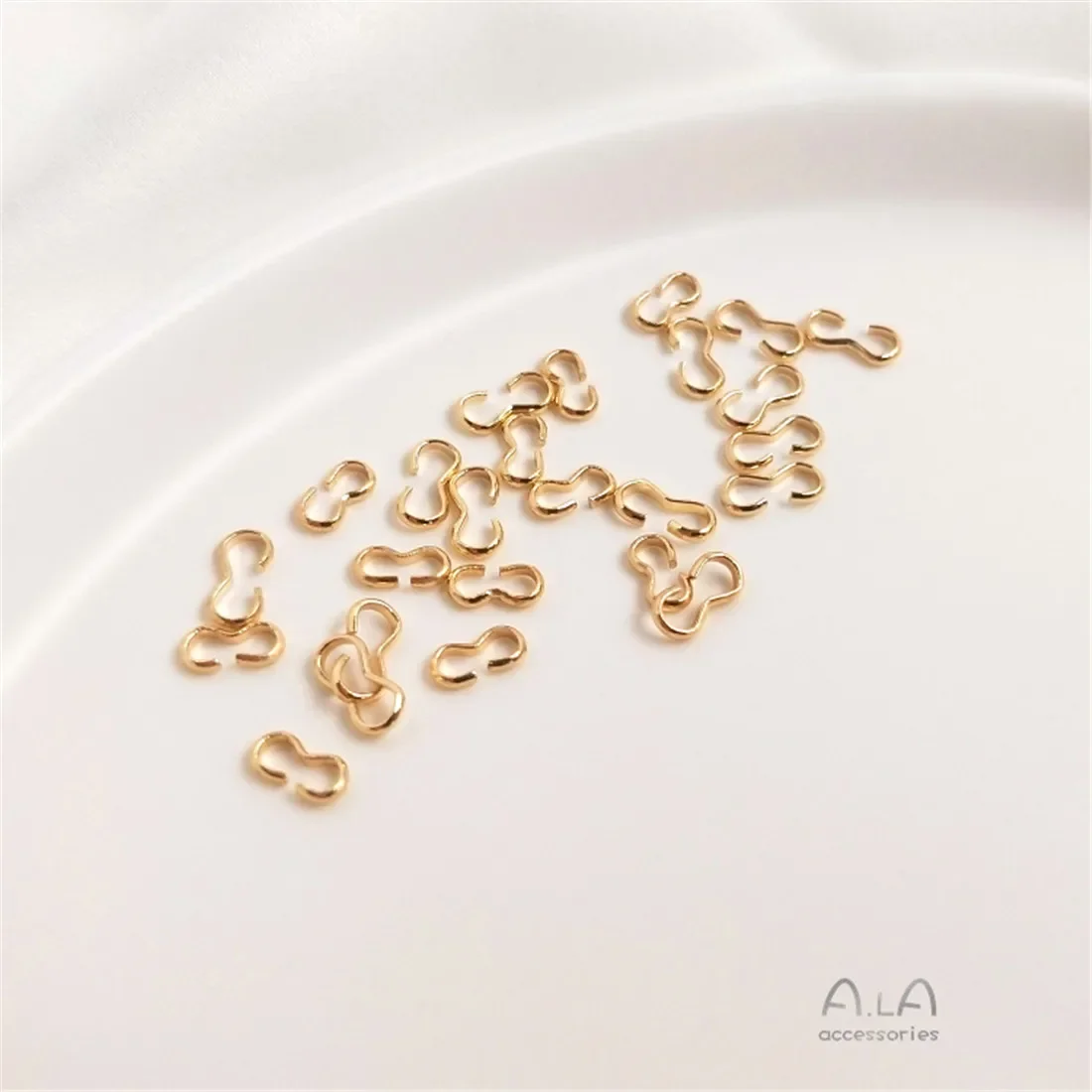 

14K Copper Clad Gold Opening 8-shaped 3-shaped Buckle DIY Handmade Jewelry Earrings Bracelet Necklace Connection Accessories