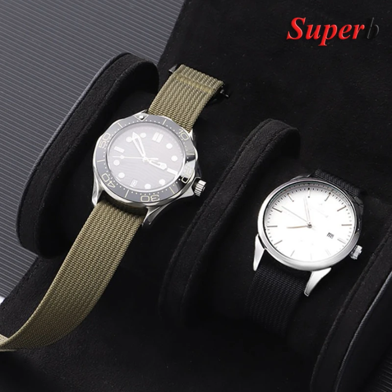 20 mm geripptes Nylon-Uhrenarmband für Seiko Loop-Uhrenarmband für Omega Herren Damen Armband Militär Sport Armband Faltschließe