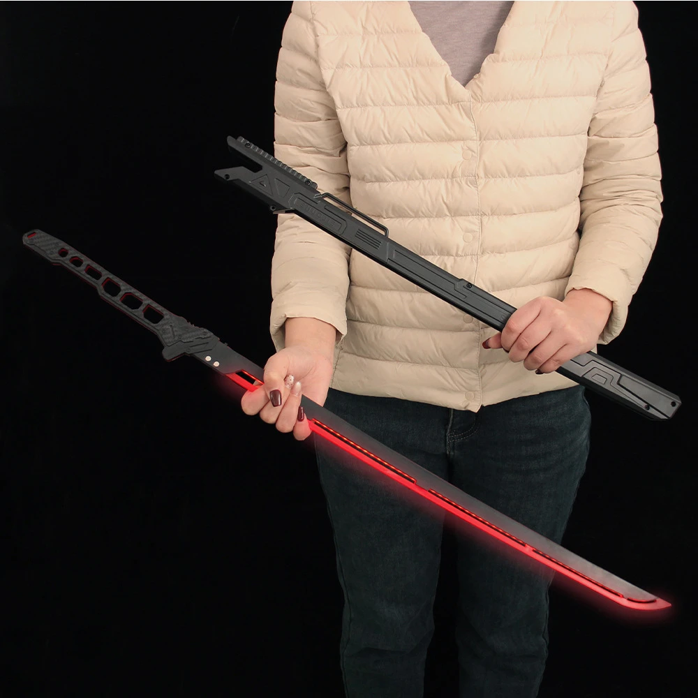 80 centimetri Cyberpunk Gioco Arma Katana Energia Termica Periferica Coltello Luminoso Modello Acrilico Ornamento Collezione Artigianato Regali Giocattoli