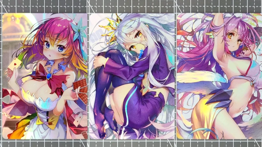 

3pcs/set NO GAME NO LIFE Self Control Collect Signature Trading Flash Card Anime Cartoon Gift