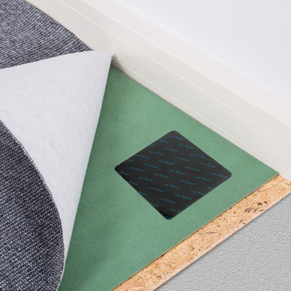 

20 Pcs Non-slip Stickers Hardwood Underlay Rug Carpet Corners to Hold in Place down for Floors Tape Double Sided Square