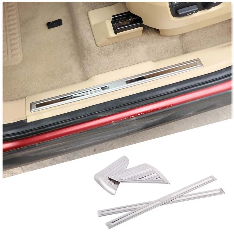 4pcs Inner Door Sill Scuff Threshold Protector Plate Cover For Land Rover Freelander 2 2009-2015 Car Accessories