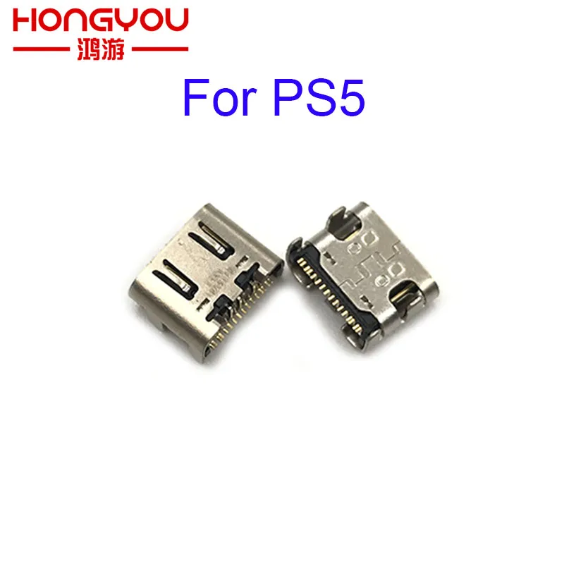 10 قطعة مايكرو USB شحن ميناء التوصيل موصل الطاقة نوع-C مقبس الشاحن ل بلاي ستيشن 5 Dualshock اللاسلكية PS5 وحدة التحكم