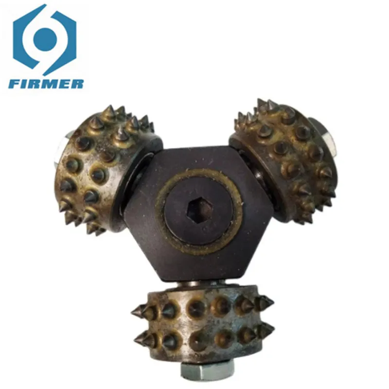 M10 M14 Three-head Alloy Grinding Wheel Chisel Grinding Machine Concrete Stone Playing Lychee Surface Flower Hammer Head