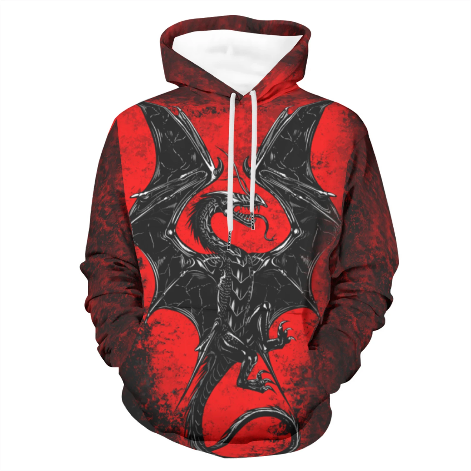 

New Spring And Autumn Dragon Pattern 3D Printed Men Sweatshirt Vintage Outdoor Men's Hoodie Going Out Fashion Trend Street Style