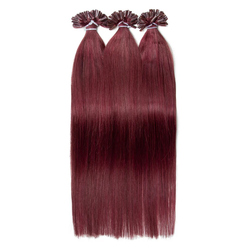 Estensioni dei capelli alla cheratina Balayage Hot Fusion Hair Estensioni dei capelli umani con punta a U 50G 50 pezzi 14 18 20 pollici Ombre Bionda Marrone