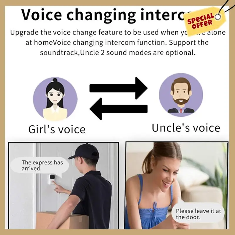 カメラ付きドアベルワイヤレスバンドルビデオドアベル WIFI 1080P HD 屋外電話ドアベルカメラ IR ナイトビジョン