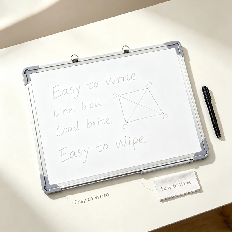 1PCS Fridge Magnetic Whiteboard Frame Message White Board On Fridge Round Angle Decoration Message Drawing Board For Notes