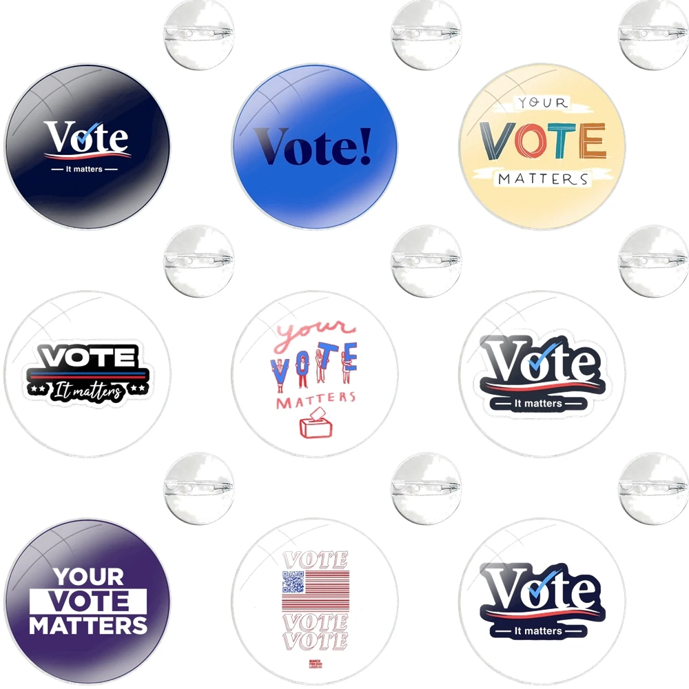 Vote It Matters Pins Badge Metal Brooches For Clothes Backpack Decoration gift