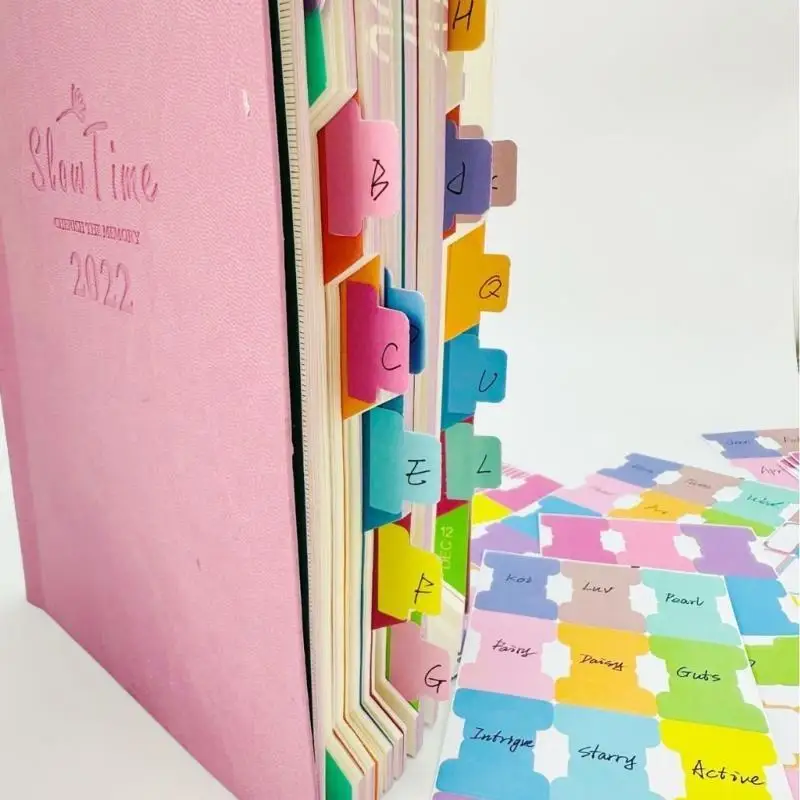 120Pieces Adhesive Index Label Page Marker Colored Index Label Writable Label Sticker for Notebook Journal