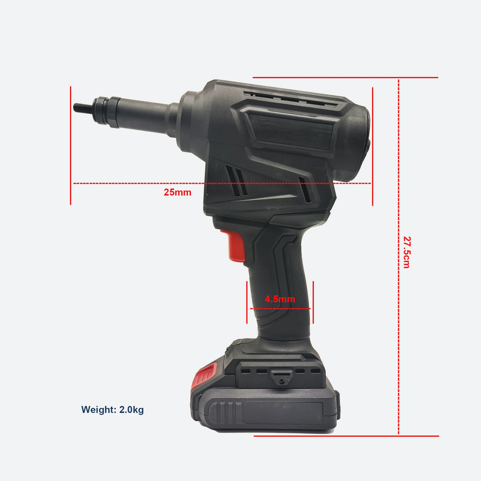 Electric Nut Rivet Industrial Grade High Pull Force Handheld Heavy M3-M10 Riveting Range Professional Fastening Tool