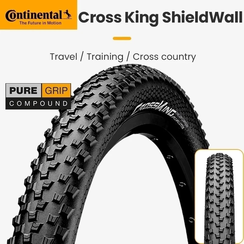 Continental Cross King 27.5/29 MTB Foldable Tire 180TPI Mountain Bicycle ShieldWall System Folding Tyre Tubeless Ready