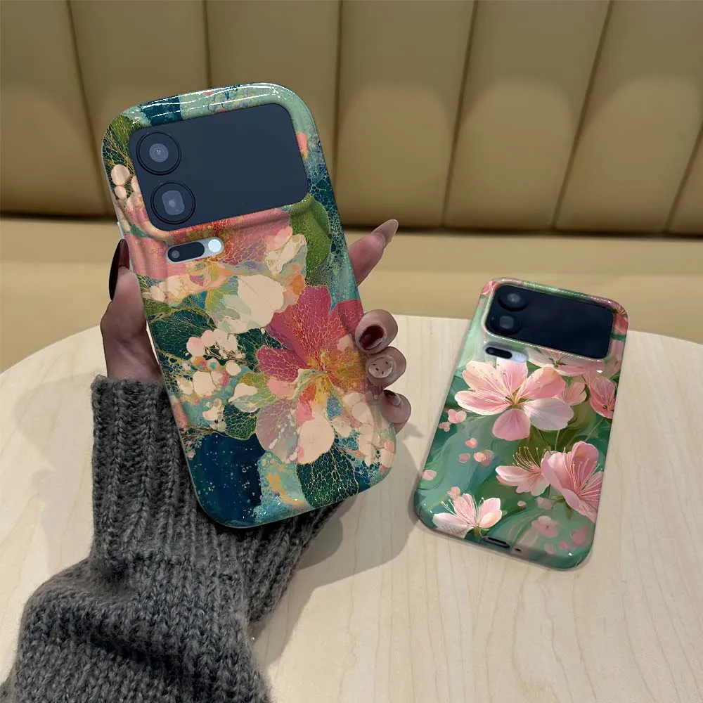 

Pink Cherry Blossom Art For Redmi Note 11 11S 11T 12 12S 12T 13 14 15 SE Pro Plus Speed 5G Wave Oil Film Phone Case