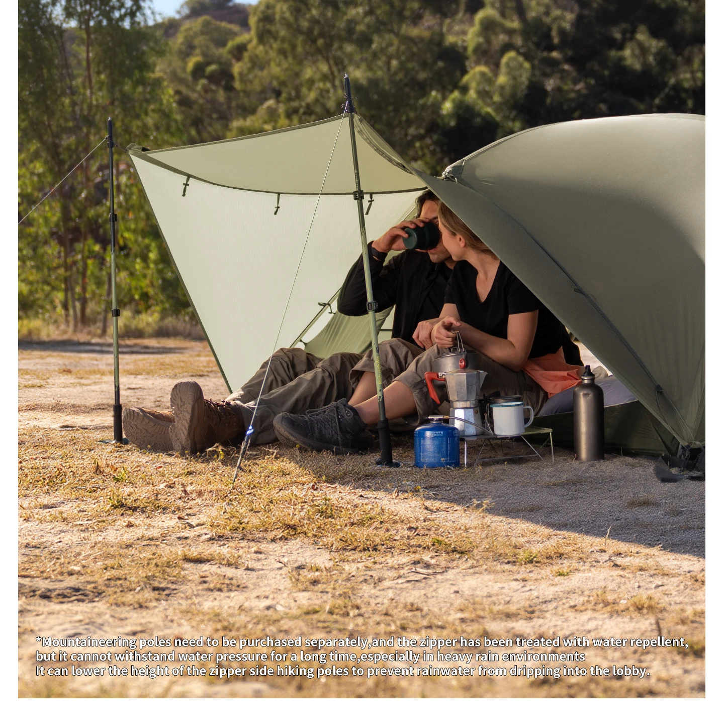Naturehike Mongar Pro Ultraleichtes 1-2 Personen Zelt 20D Nylon Doppelschicht Wasserdichtes Wander- und Rucksackzelt für 3 Jahreszeiten – Detail 7