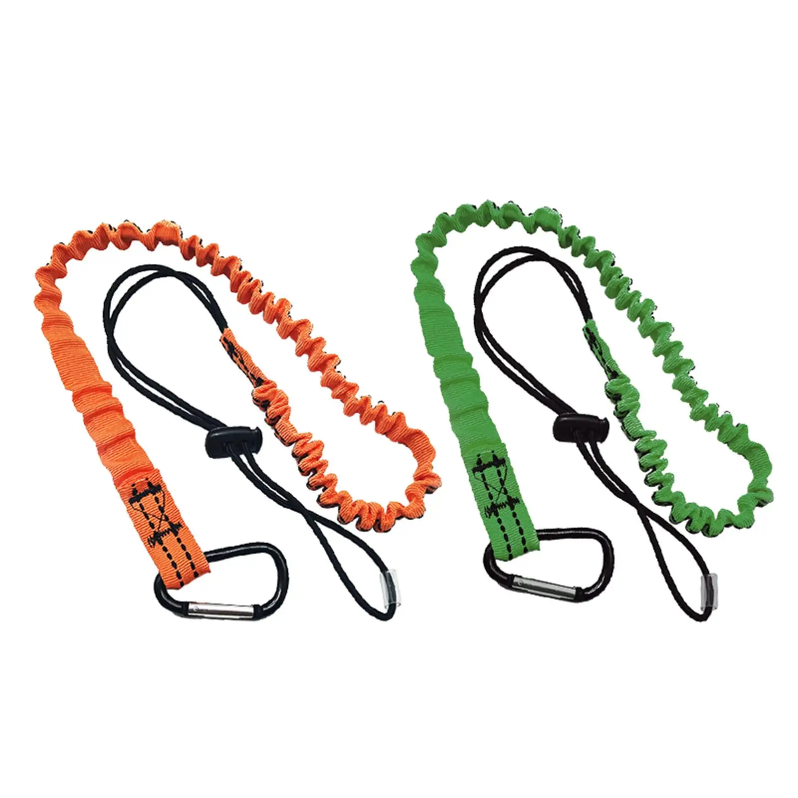 Shock Absorbing Lanyard Safe Tether Tool Lanyard Bungee Cord Elastic Retractable