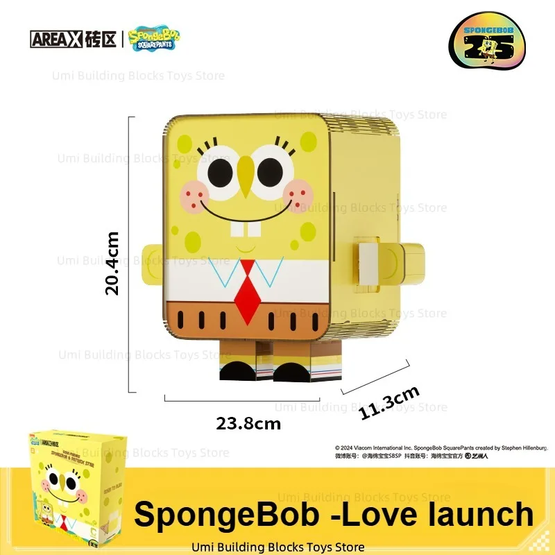 Spongebob Patrick Star 25th Anniversary Assembly Building Block Toy Street View Model Desktop Decorations Children Holiday Gifts