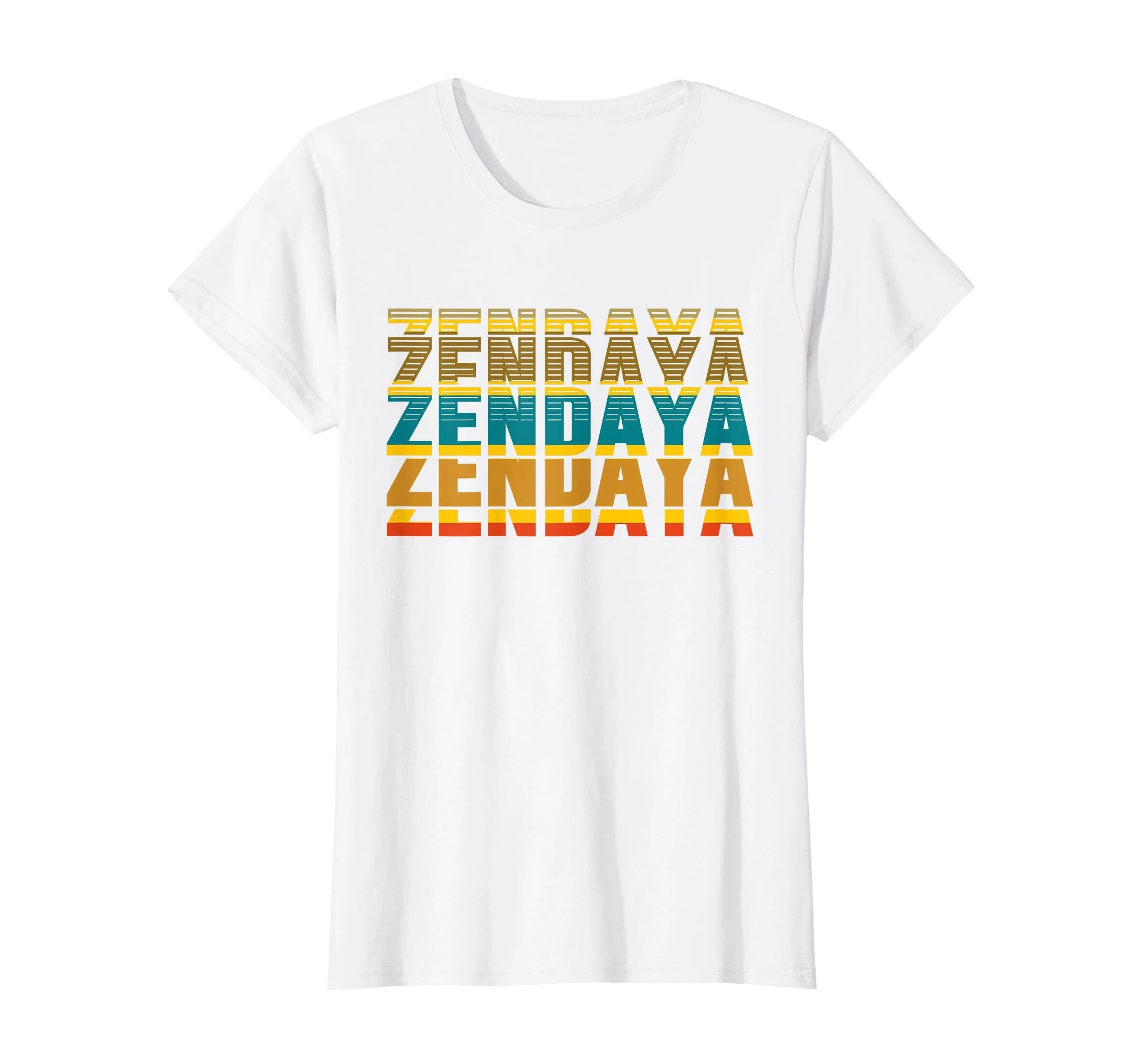 Zendaya Retro Vintage Personalised Name Individual Stacking Text Graphic Tee Cotton Mens Womens T-Shirt Vintage Streetwear