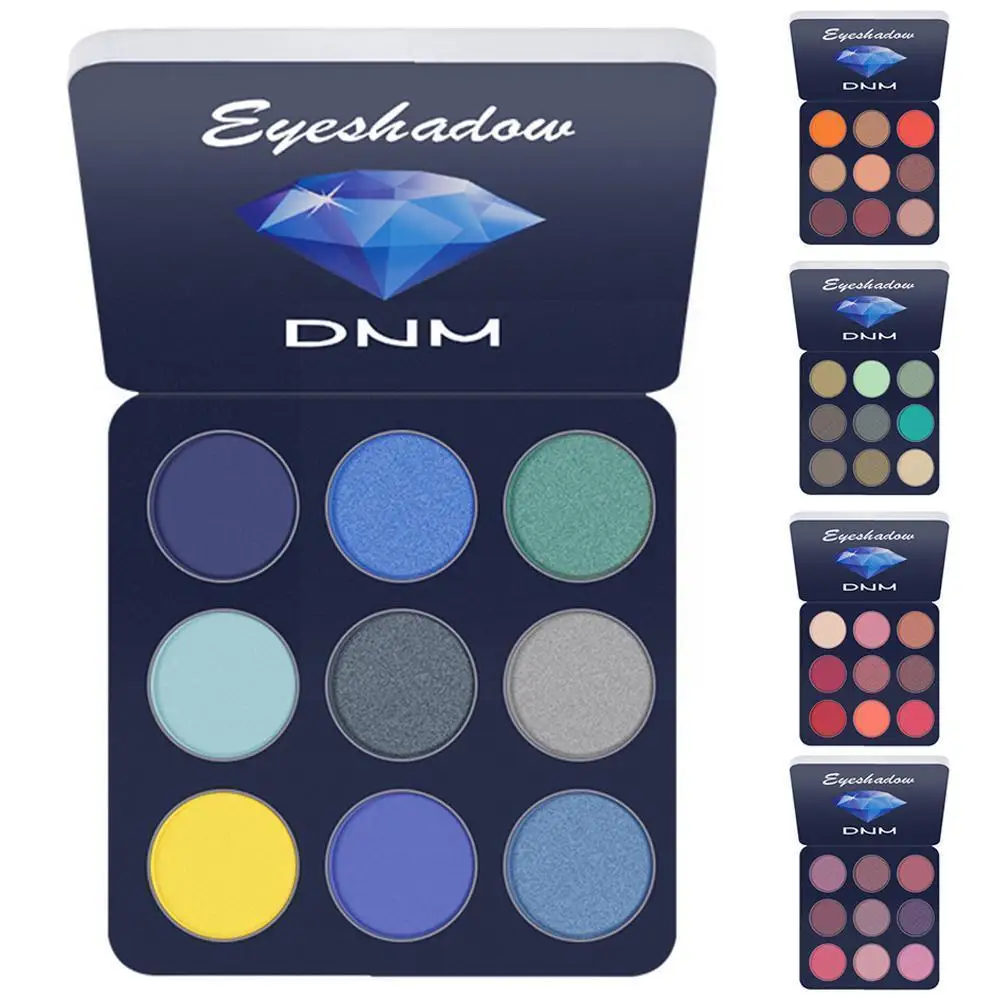 Beauty glazurowany 9 kolor makijaż cień do powiek Pallete brokat Makeup matowy cień do powiek paleta Pigment wodoodporny paleta brokat U7h6