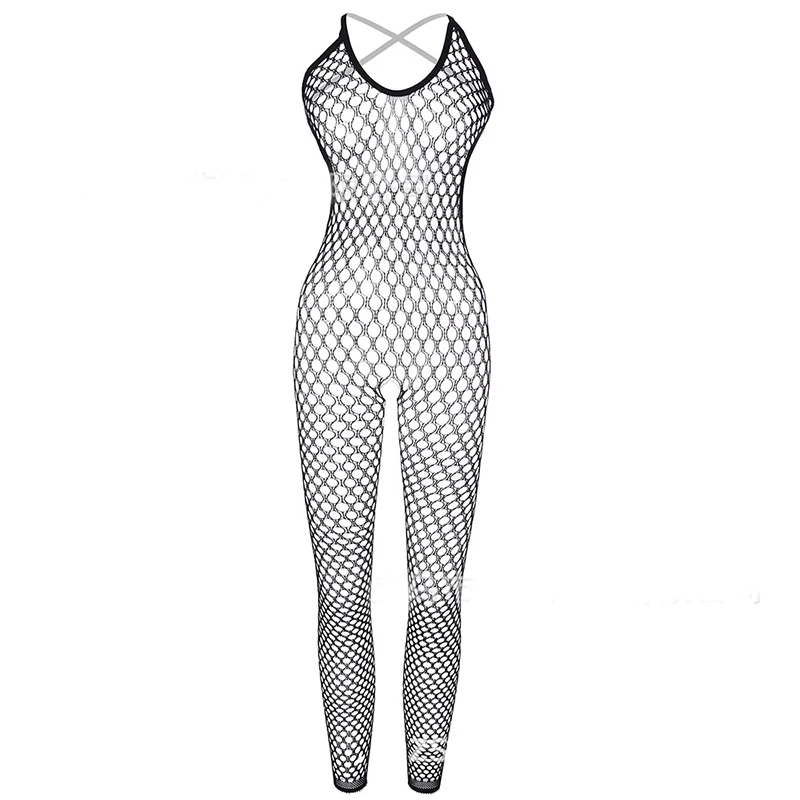 Hot Sexy Black Fishnet Bodysuit Women Crotchless Tights Pornstar Lingerie Sexy Full Bodystockings Erotic Clothes Night Sex Set