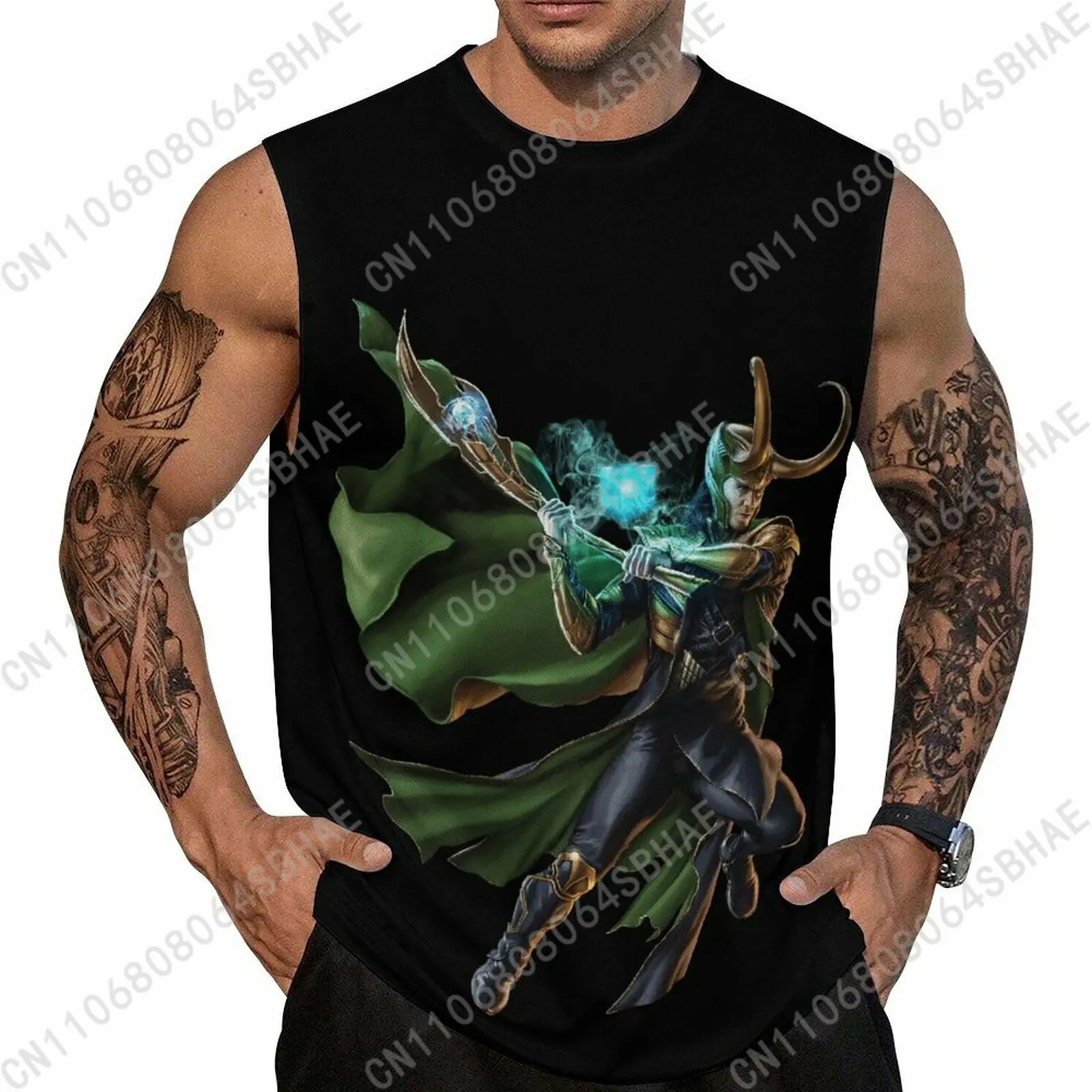 Marvel Loki Custom Men's Sleeveless Shirt Personalized Tank Top Wear Summer Vest Tops Men Daily Use Cosplay