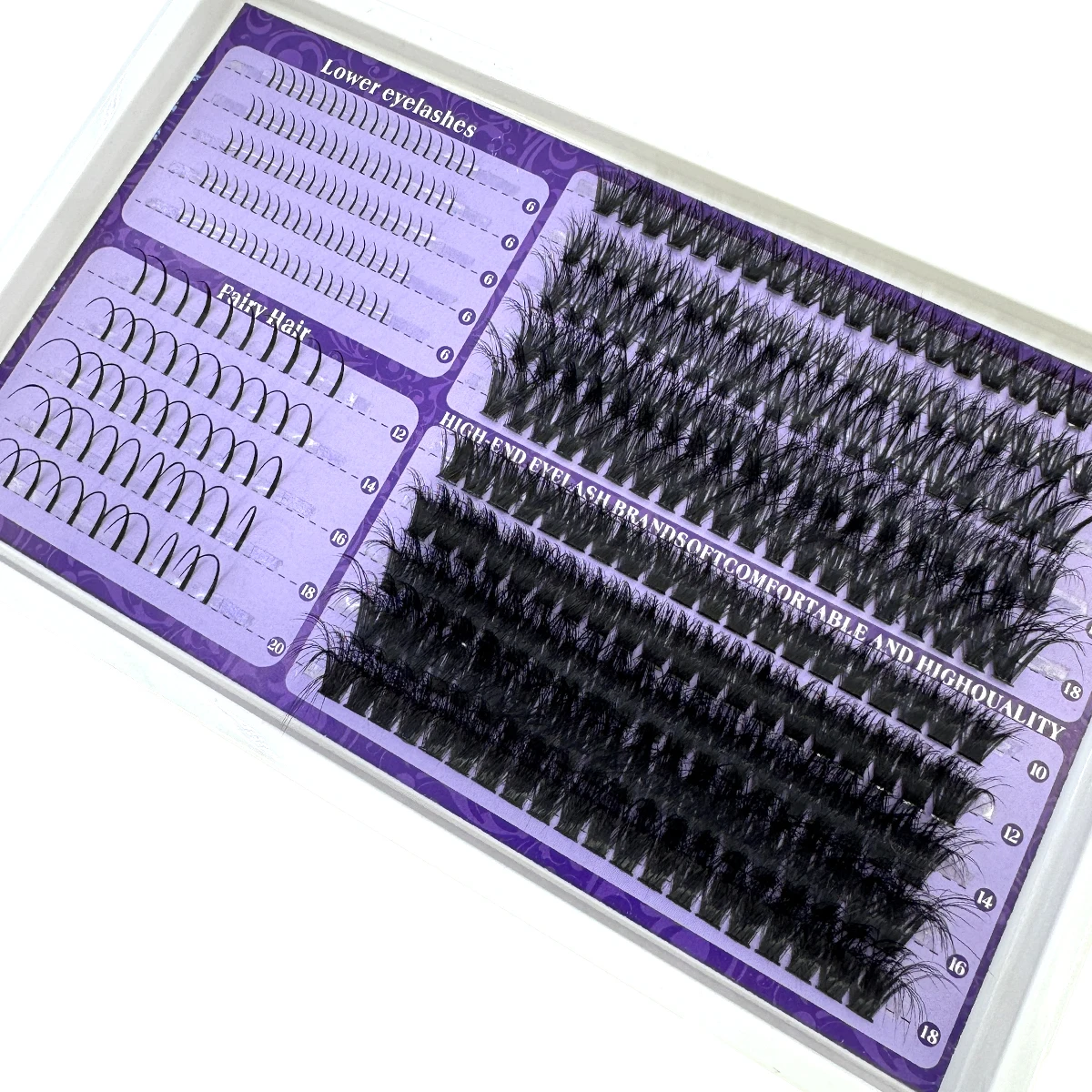 20 Reihen Wimpernspikes Wimperncluster Volumen Einzelwimpern Wispy Wimpern DIY Spiky Lash Extension Manga Cluster Wimpern – Detail 7