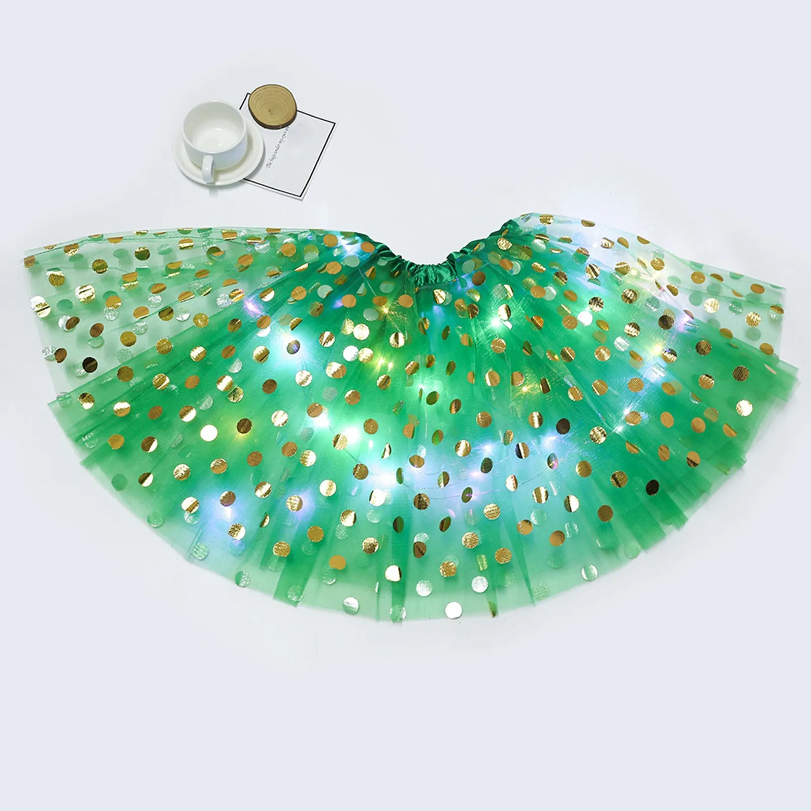 Adults Women Lady Glow Snowflake Light Up Tutu Skirt Ballet Dance Christmas Fancy Party Costume Birthday Wedding LED Clothes