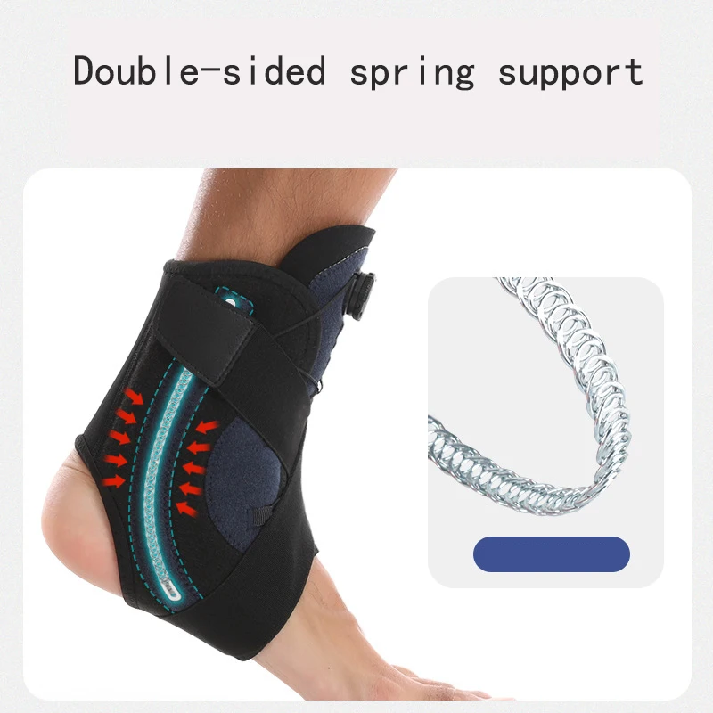 Sports Ankle Brace Compression Bandage Straps Support Adjustable Foot Orthosis Stabilizer Anti-Sprain Ankle Protector Foot Guard