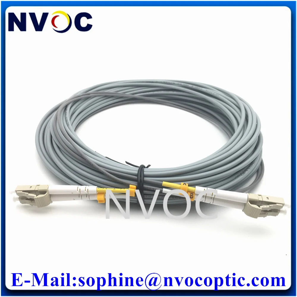 50M 2Core LC-LC MM OM3-150 2C OM2 Outdoor 3.0mm Armored PVC Military Tactical Fiber Optic Patch Cord Jumper Cable Connector