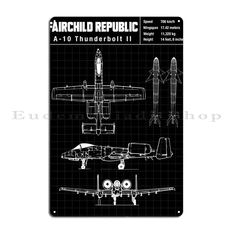 A10 Thunderbolt Metal Sign Party Iron Customize Bar Cave Design Tin Sign Poster