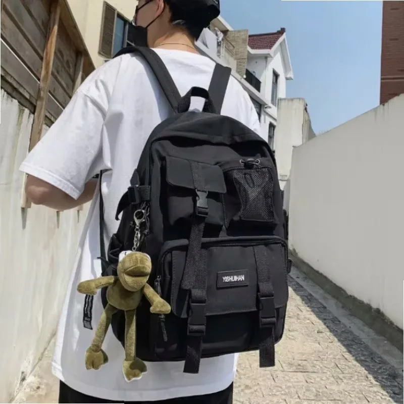 High looks Multifunctional Teenager Laptop Backpack Women Cool Canvas School Bag High Quality Boy Girl Student Backpacks