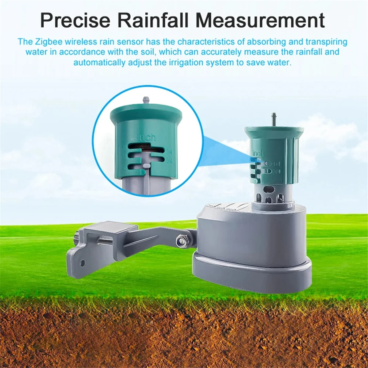 Sensor de chuva sem fio m05k zigbee, configuração ajustável, dispositivo de irrigação de temporização cíclica, ligação inteligente, controle remoto