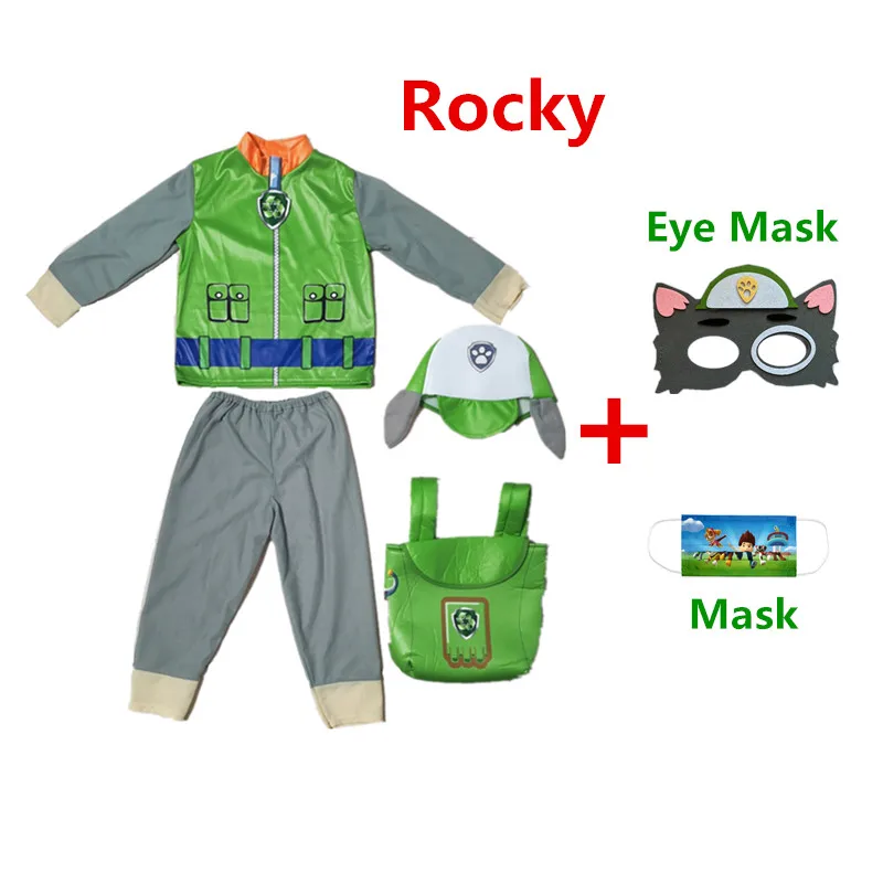 Patrol Dog Kids Girls Costume Chase Mascot Rocky Zuma Skye Rubble Boys COS Clothing Children\'s Day Performance Outfit Wholeale