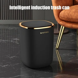 Smart Sensor Bathroom Trash Can Luxury Garbage Bucket Automatic Trash Bin for kitchen Toilet Smart Home Wastebasket