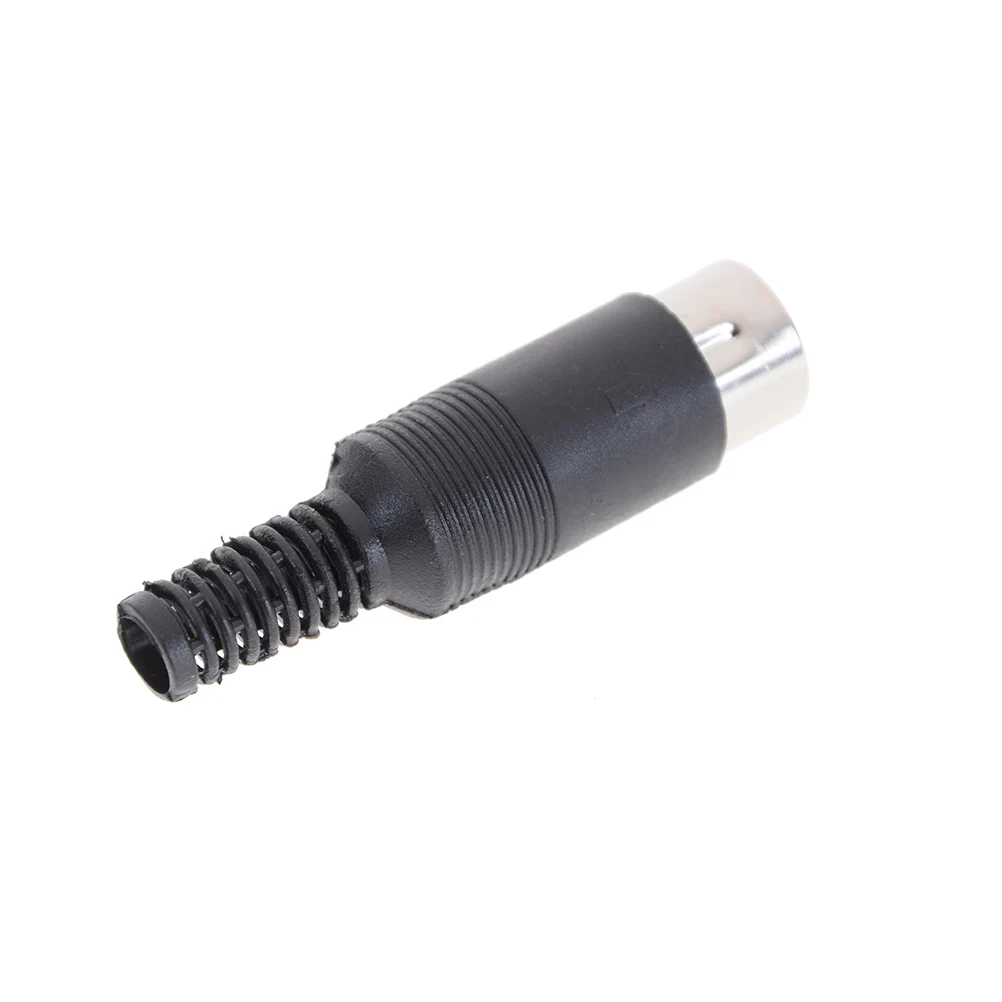 5Pcs Mini 5 Pin Din Male Plug With Plastic Handle Adapter Soldering Cables DIY Connector