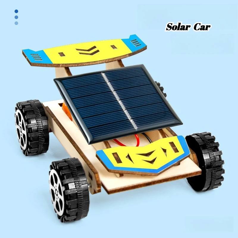 Kit per auto ad energia solare fai-da-te Giocattolo educativo per esperimenti scientifici per studenti Set di materiali per l'apprendimento STEM di assemblaggio creativo fatto a mano