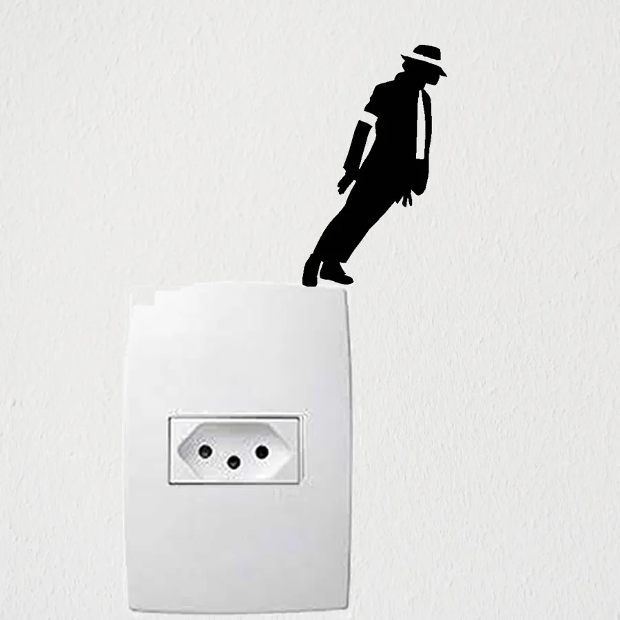 Wall plug wall sticker Michael Jackson