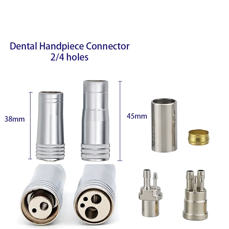 

2/4 Holes Dental Handpiece Connector Dentistry Turbine Adaptor Hose Connector Dental Chair Accessories Parts Dentist Lab Tools